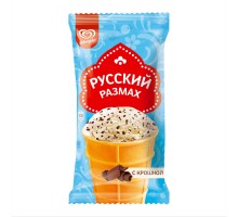Русский Размах мороженое молочное в вафельном стаканчике с шоколадной крошкой