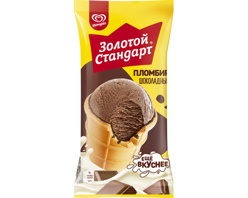 Мороженое Золотой стандарт Пломбир Шоколадный 