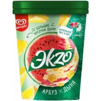 Ekzo мороженое молочное Арбуз-Дыня с кусочками дыни
