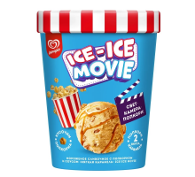 ICE-ICE movie мороженое сливочное с попкорном и соусом мягкая карамель
