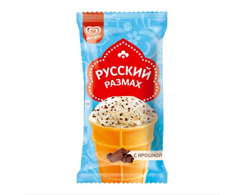 Мороженое Русский размах Молочное с шоколадной крошкой